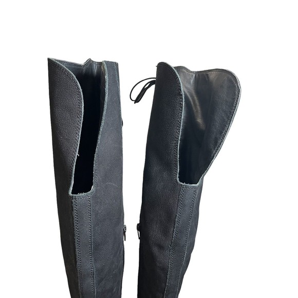 Lucky Brand Riddick Womens Round Toe Leather Black Over the Knee Boot Size‎ 6. - Picture 7 of 11